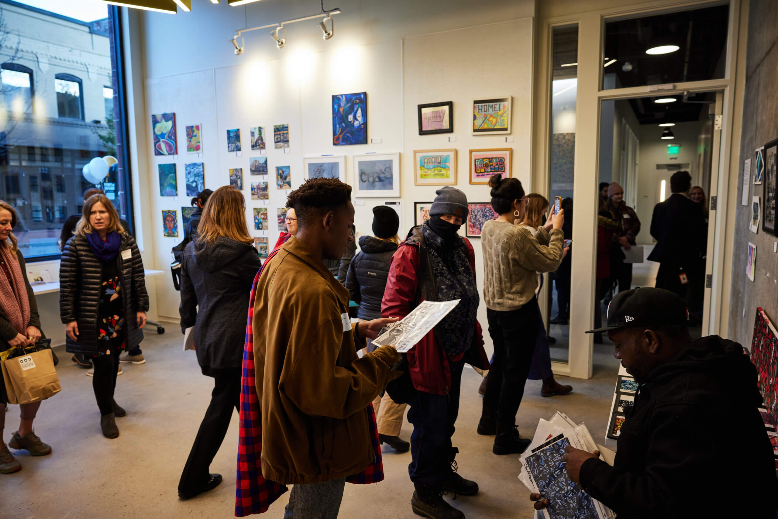 The Zephyr Art Space featured a pop-up art gallery curated by p:ear and Everett Station Lofts