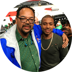 Trent Gay with NBA player Isaiah Thomas